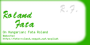 roland fata business card
